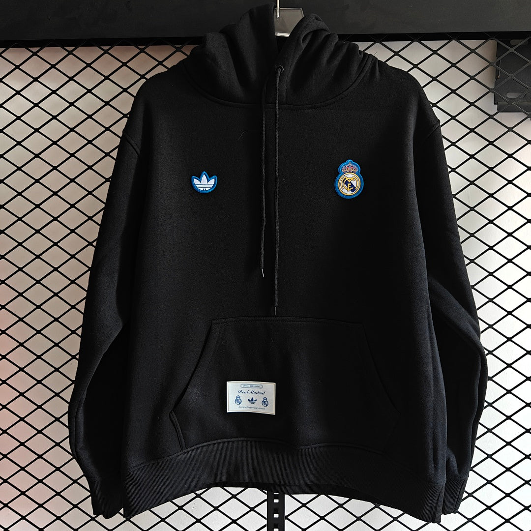 Real Madrid Retro Hoodie - Black
