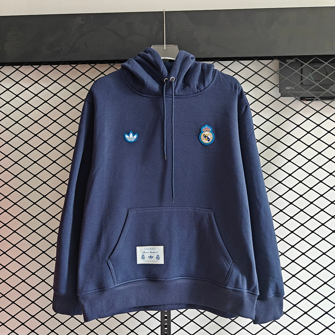 Real Madrid Retro Hoodie - Navy