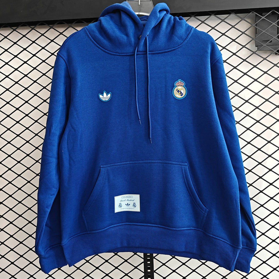 Real Madrid Retro Hoodie - Royal Blue