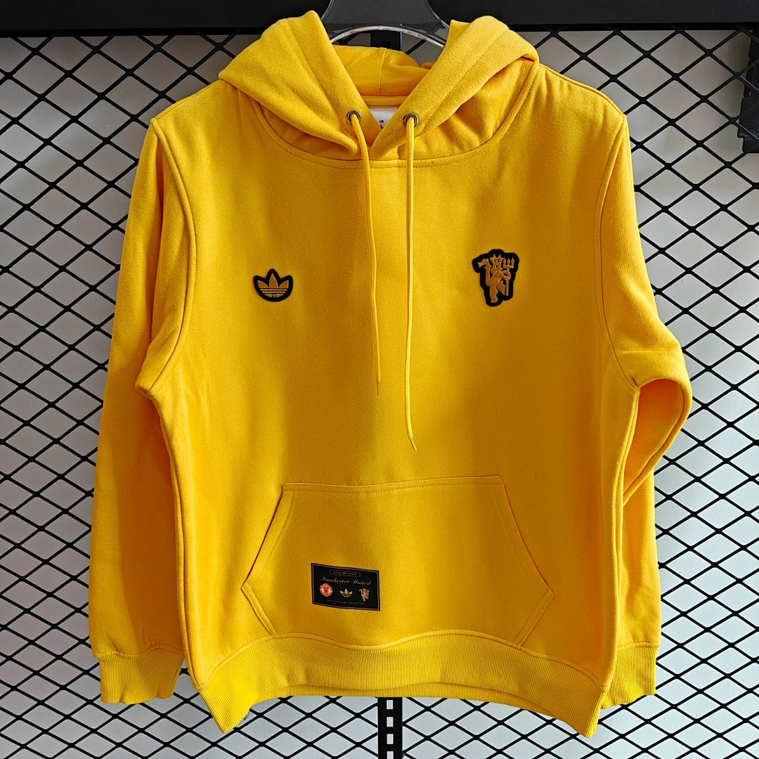 Manchester United Red Devil Retro Hoodie - Yellow