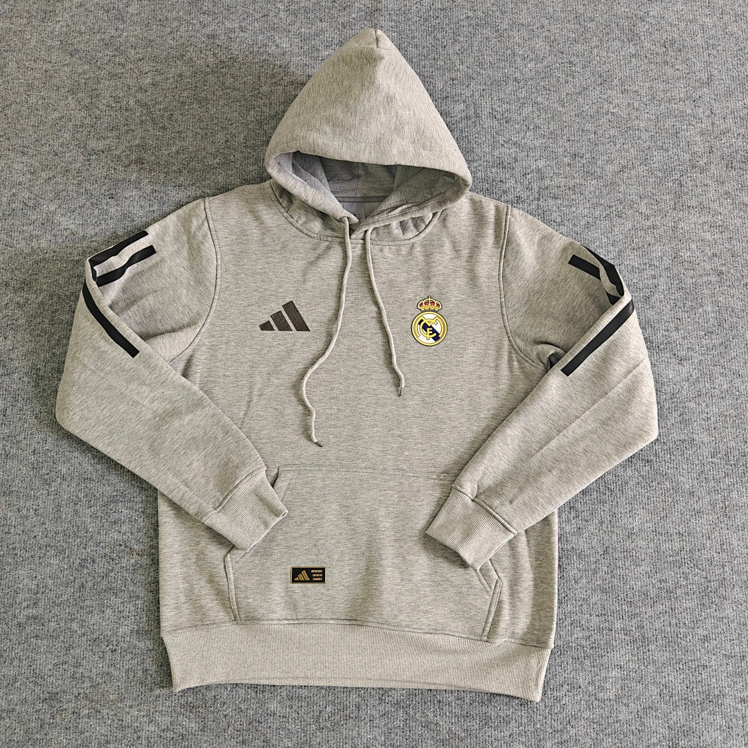 Real Madrid Home Hoodie - Grey