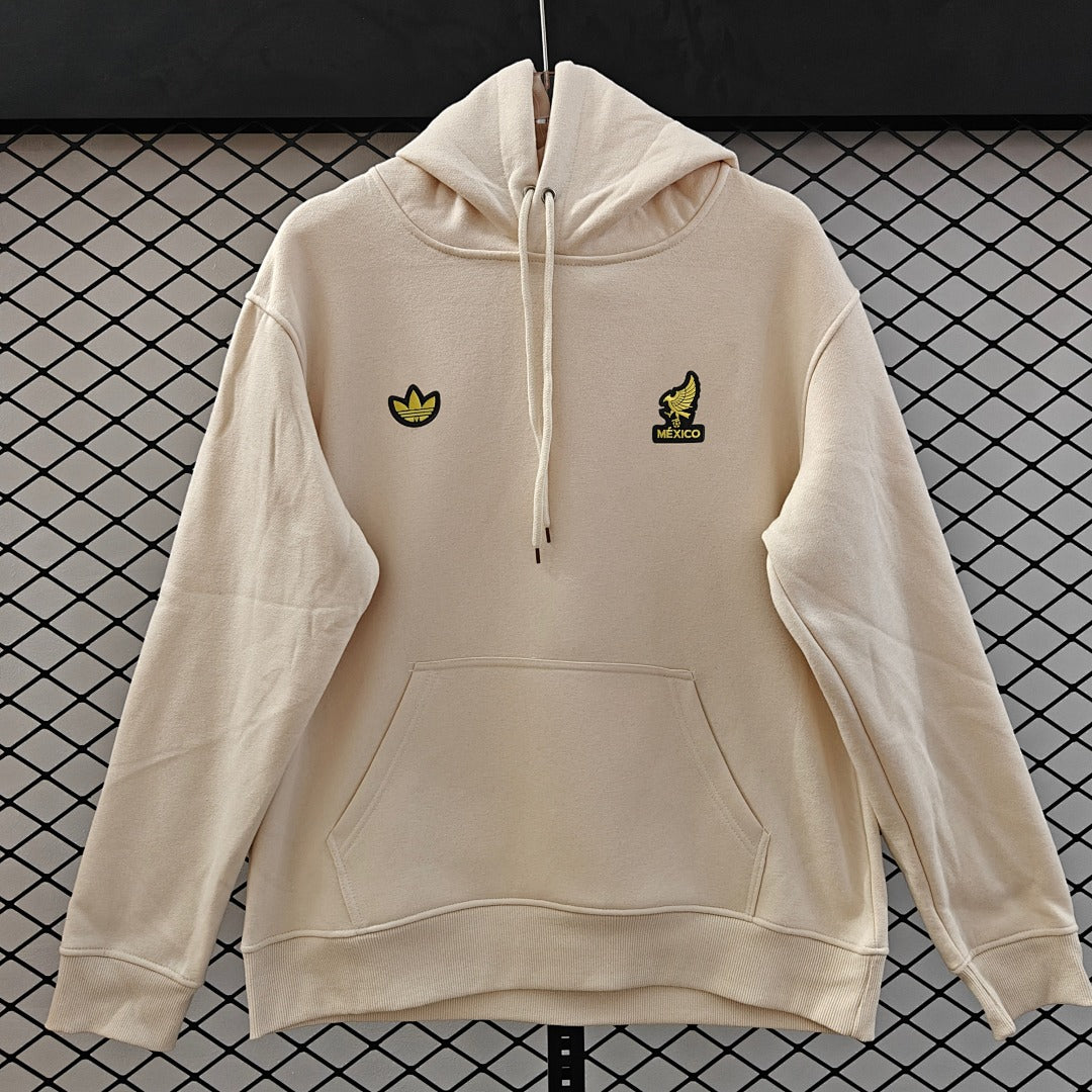 Mexico Away Retro Hoodie - Beige