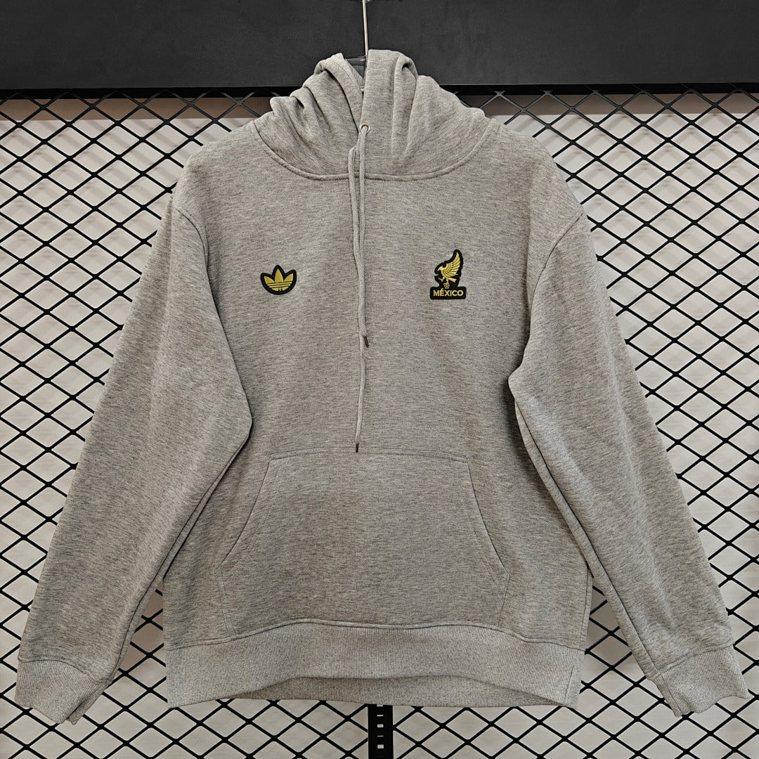 Mexico Away Retro Hoodie - Grey