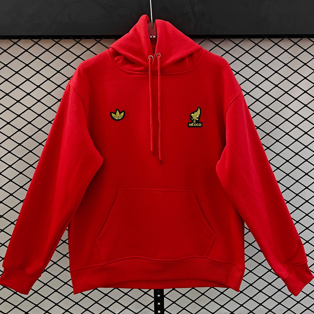 Mexico Away Retro Hoodie - Red