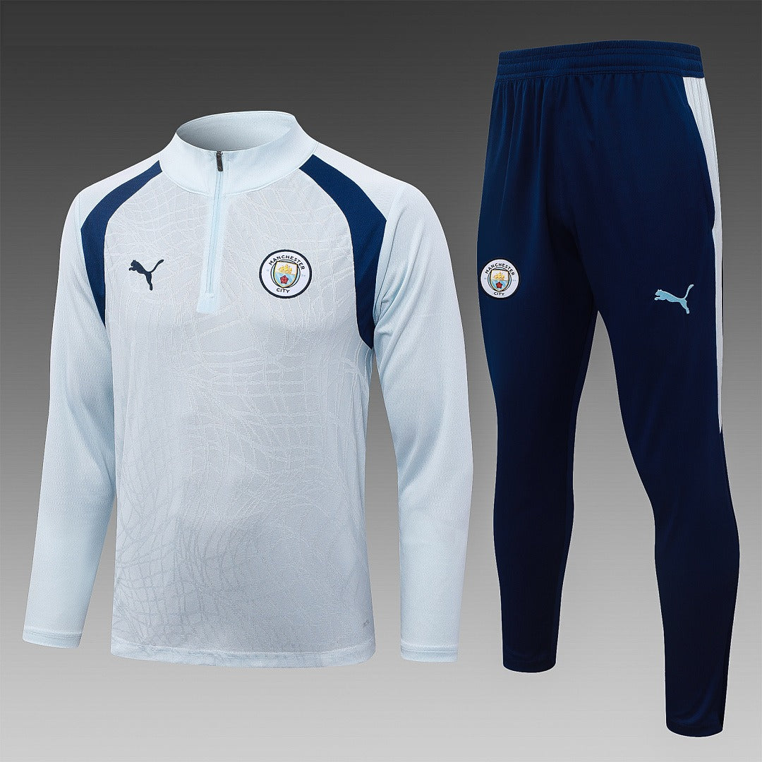 26/27 Manchester City Light Blue Tracksuit - Quarter Zip