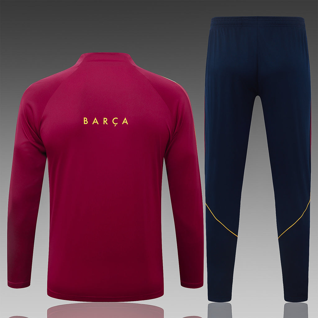 26/27 Barcelona Maroon Tracksuit - Quarter Zip
