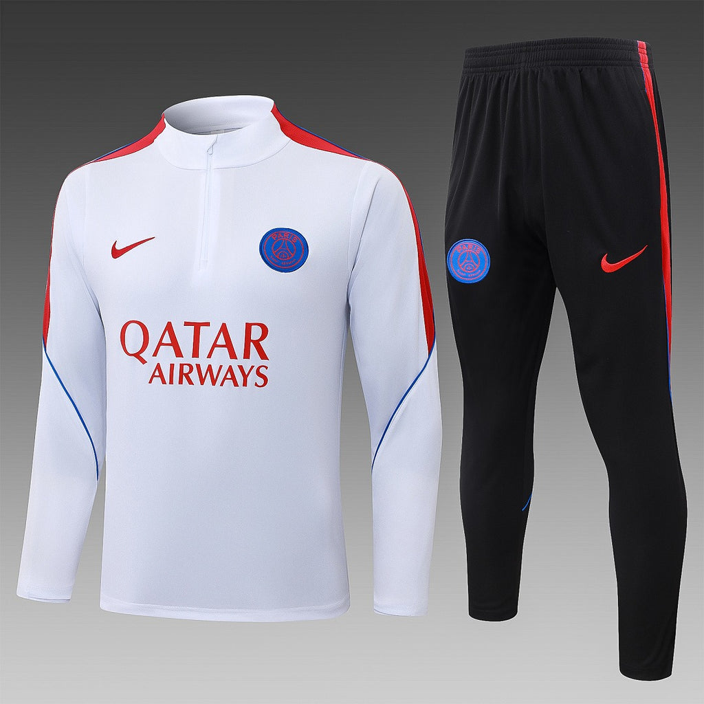 26/27 PSG White & Red Tracksuit - Quarter Zip
