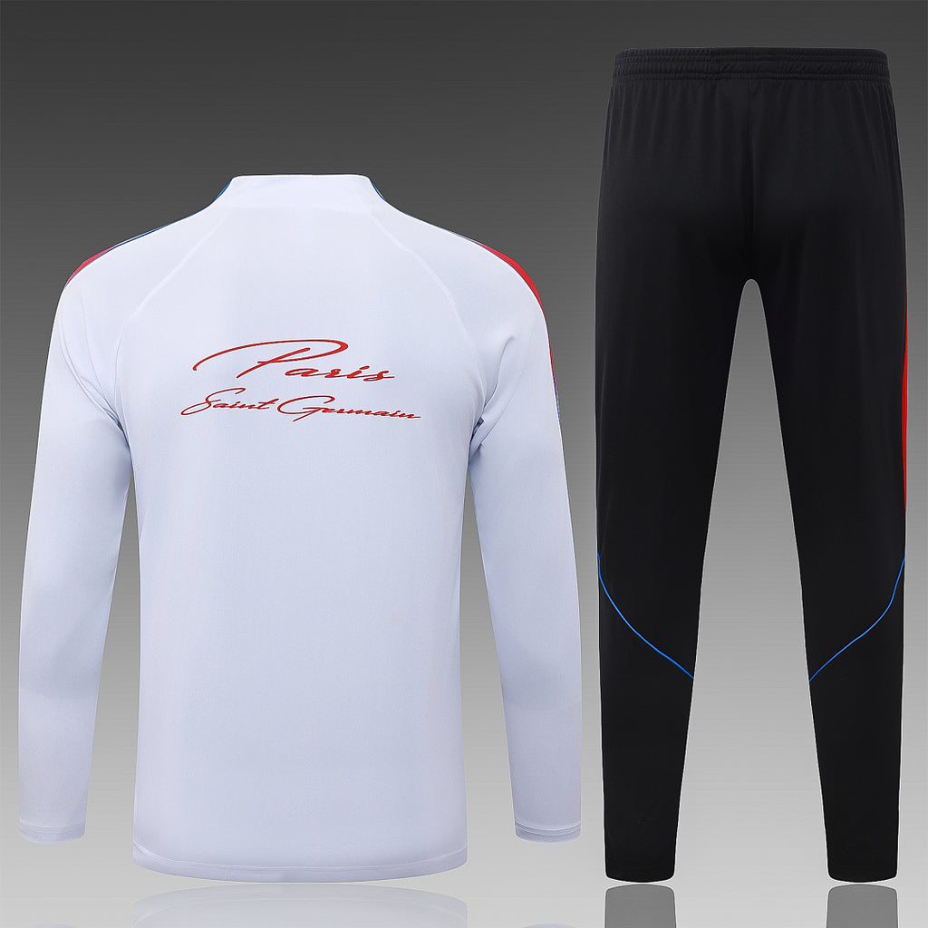 26/27 PSG White & Red Tracksuit - Quarter Zip