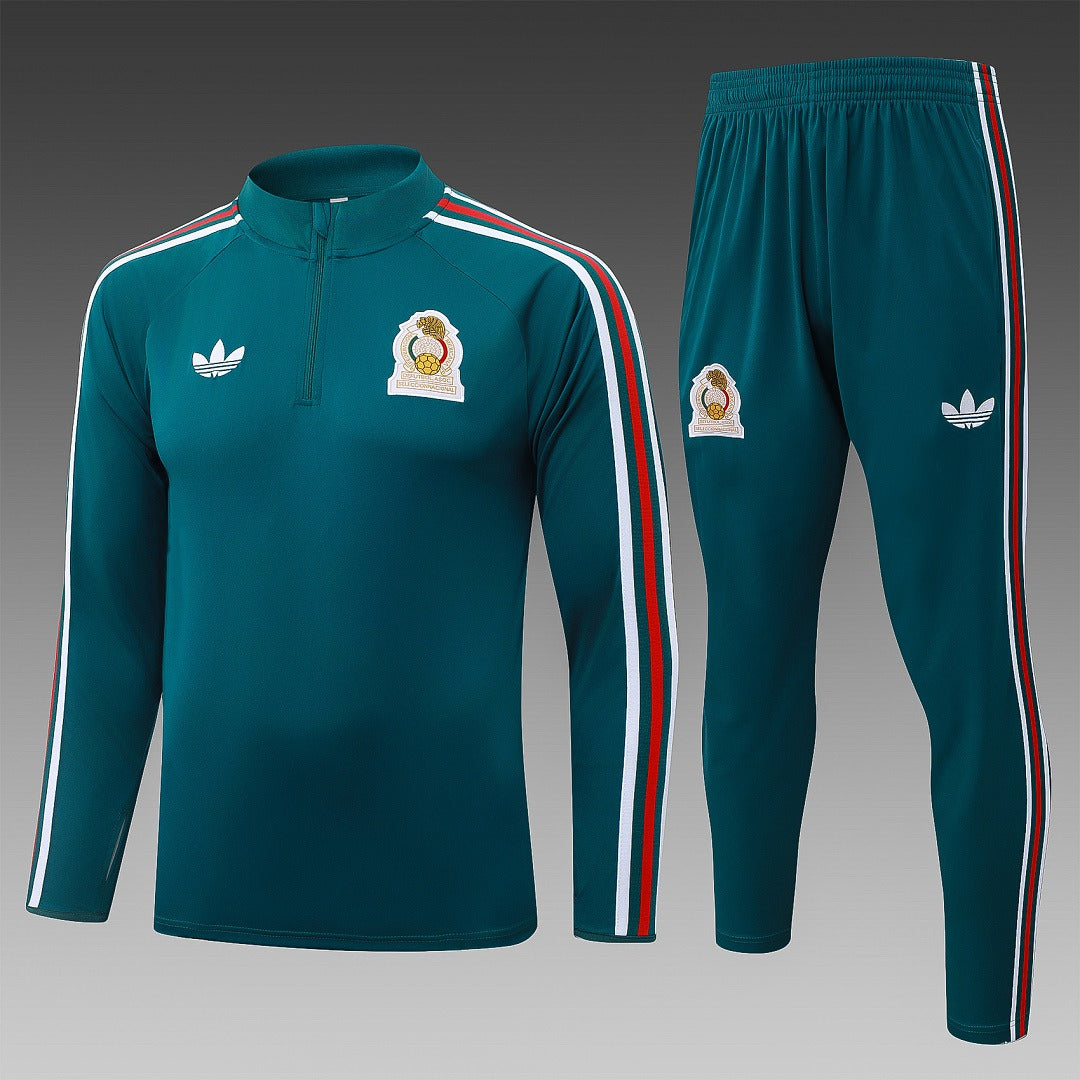 26/27 Mexico Dark Green Tracksuit - Quarter Zip