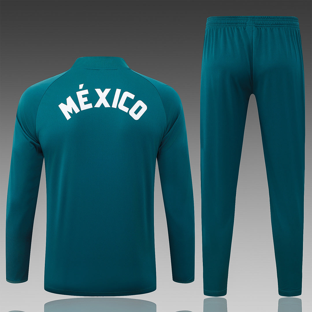 26/27 Mexico Dark Green Tracksuit - Quarter Zip