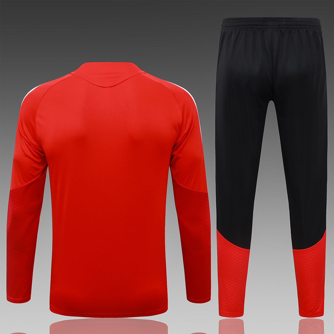 26/27 River Plate Red Tracksuit - Quarter Zip