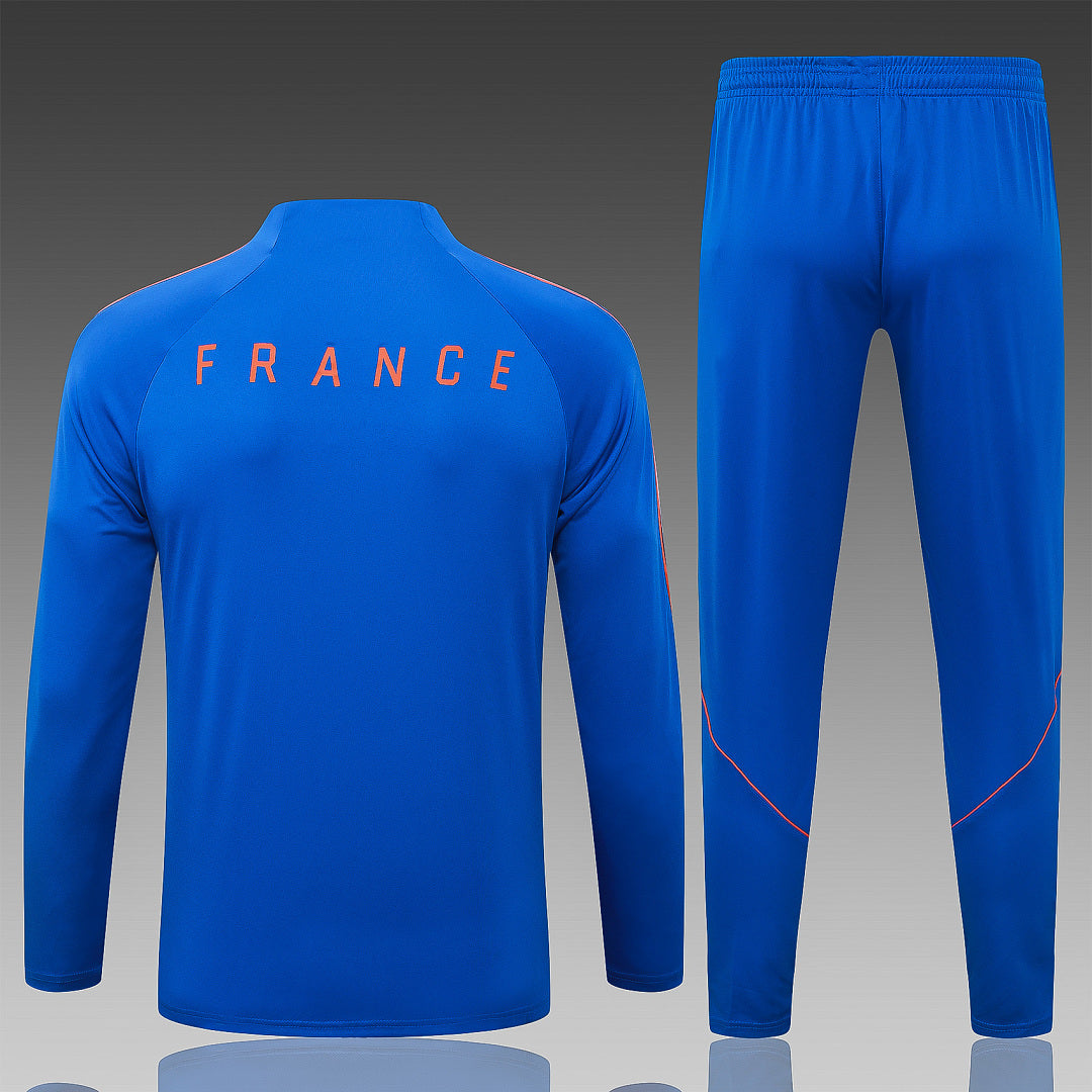 26/27 France Blue Tracksuit - Quarter Zip