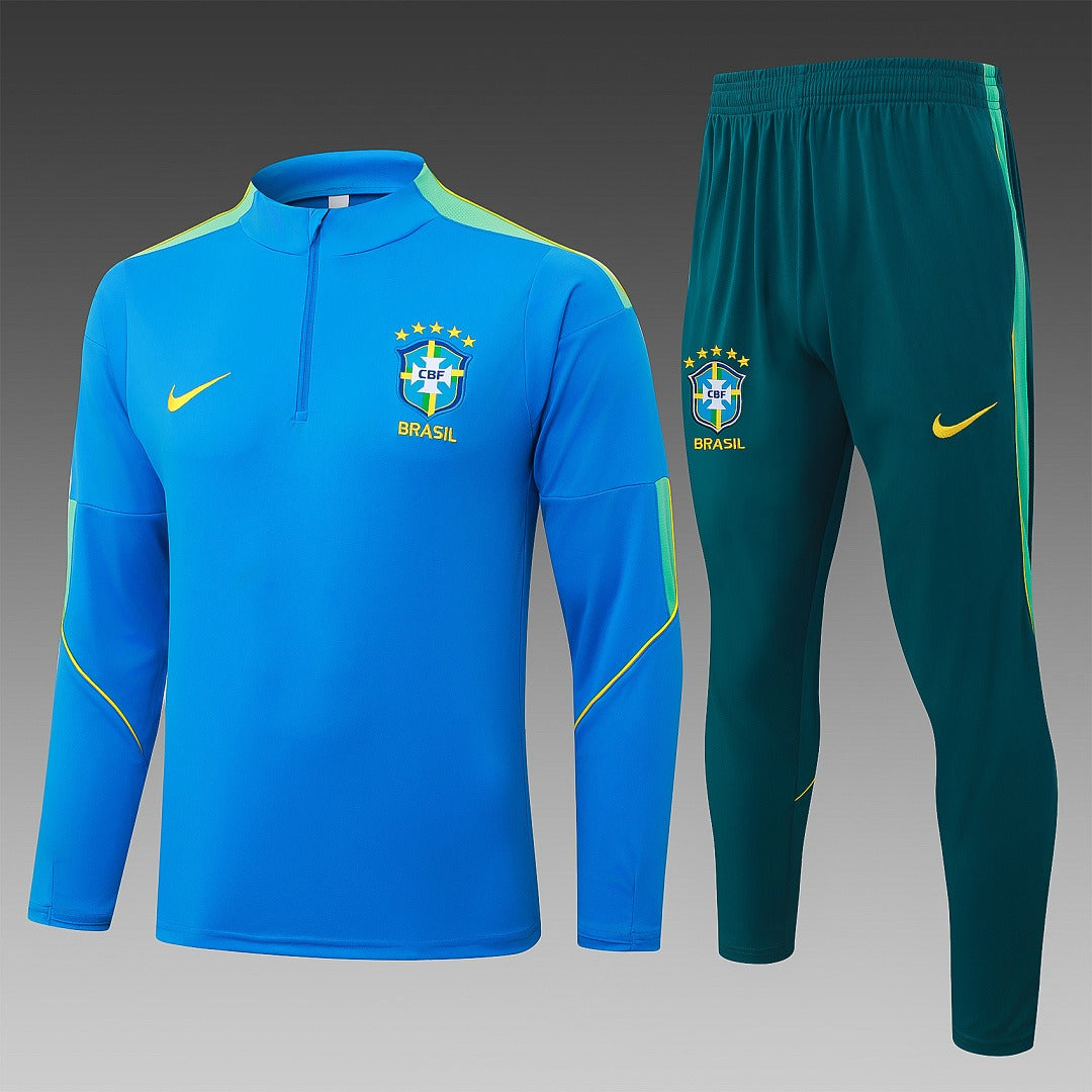 26/27 Brazil Sky Blue Tracksuit - Quarter Zip