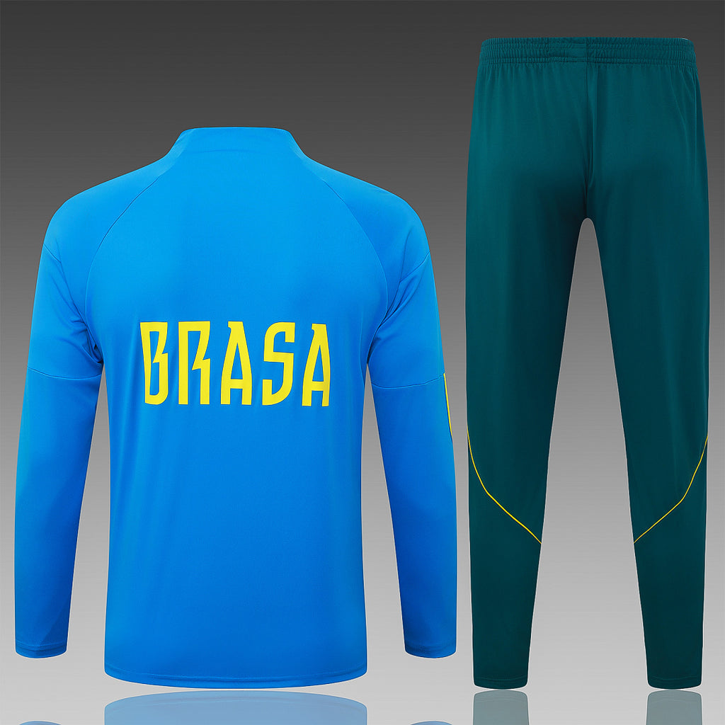 26/27 Brazil Sky Blue Tracksuit - Quarter Zip