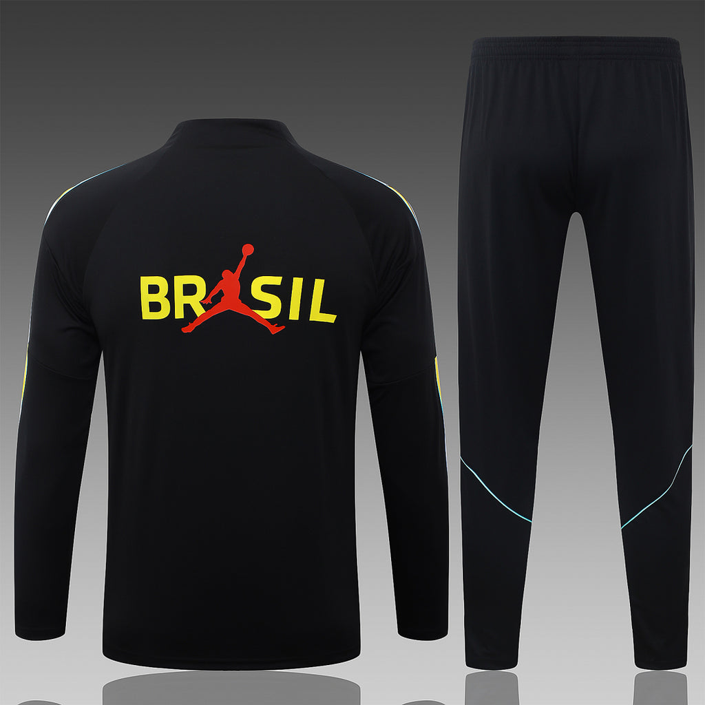 26/27 Brazil Black & Yellow Tracksuit - Quarter Zip