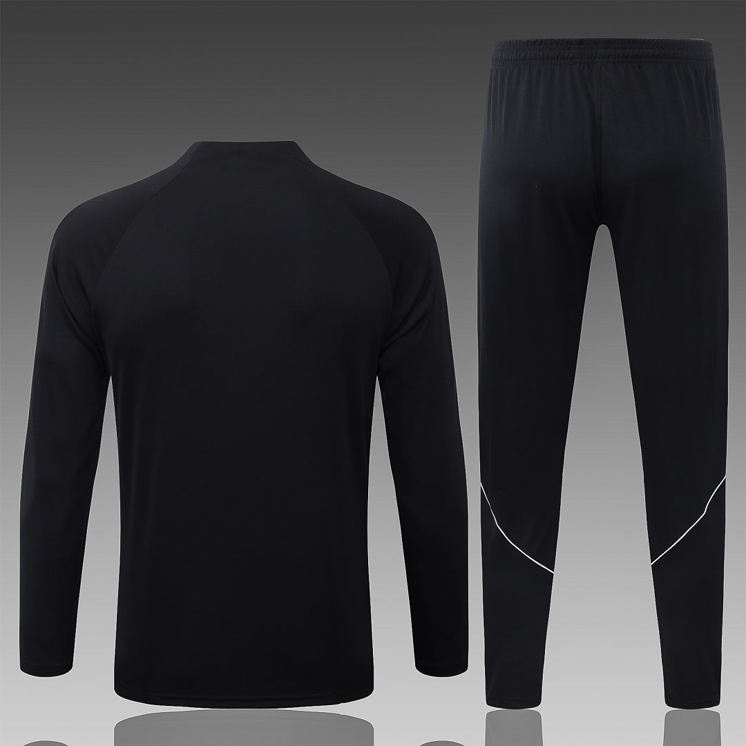 26/27 PSG Black Tracksuit - Quarter Zip