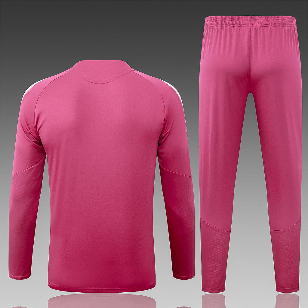 26/27 Real Madrid Pink Tracksuit - Quarter Zip