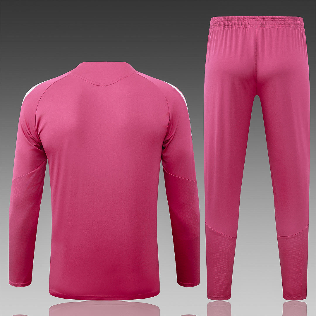 26/27 Real Madrid Pink Tracksuit - Quarter Zip