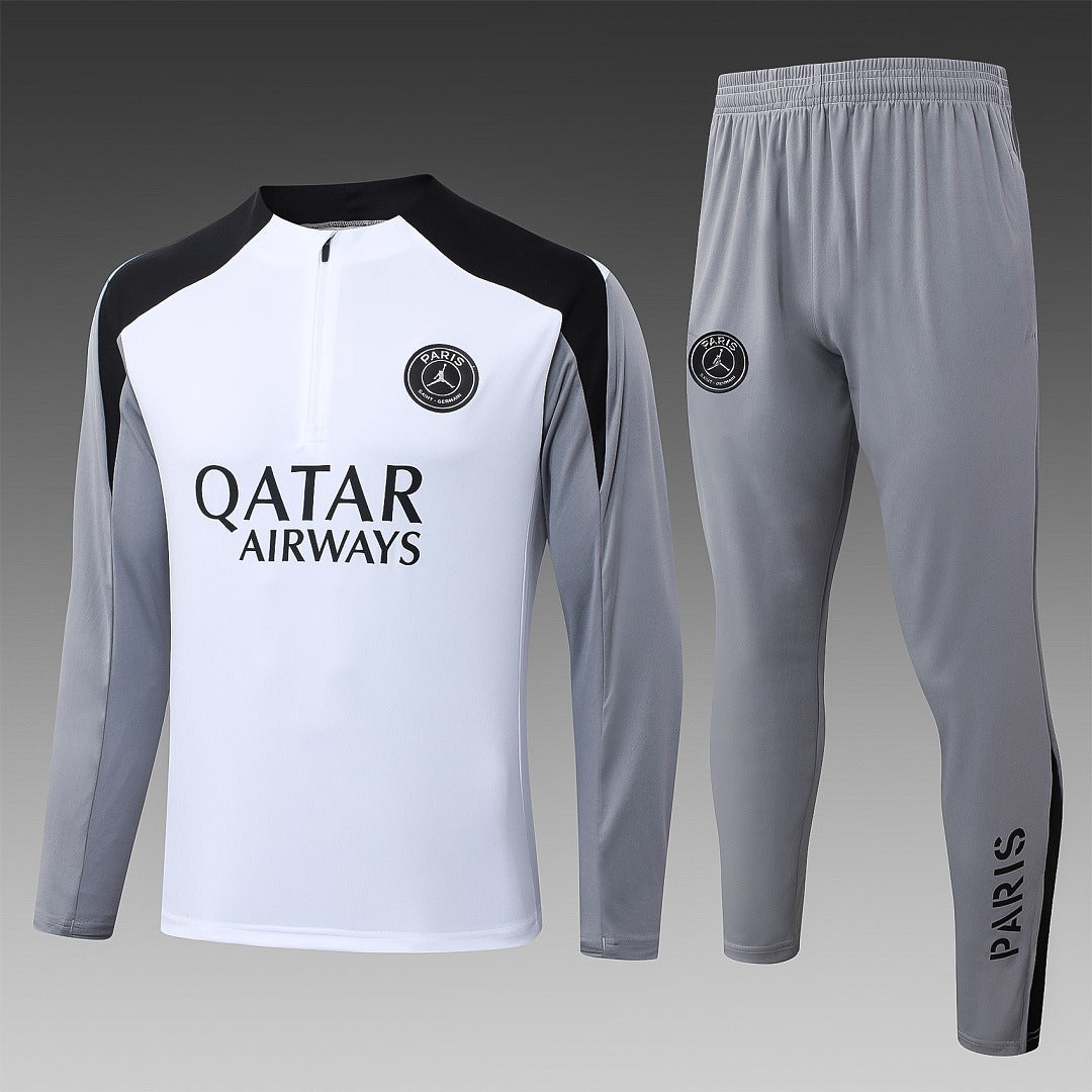 26/27 PSG Jordan White Tracksuit - Quarter Zip