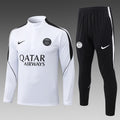 26/27 PSG White Tracksuit - Quarter Zip