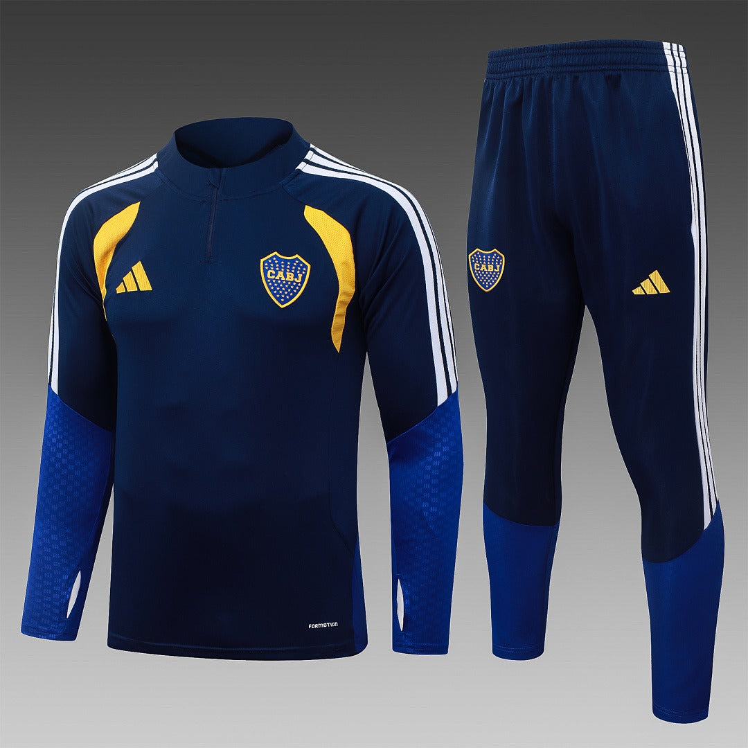26/27 Boca Juniors Navy & Blue Tracksuit - Quarter Zip