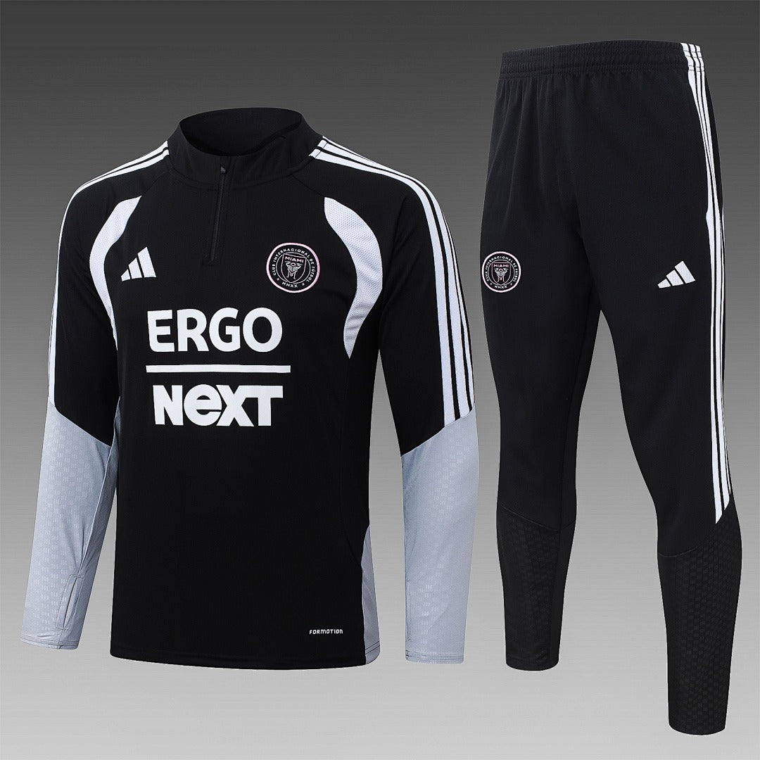 26/27 Inter Miami Black Tracksuit - Quarter Zip