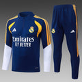 26/27 Real Madrid Royal Blue & White Tracksuit - Quarter Zip