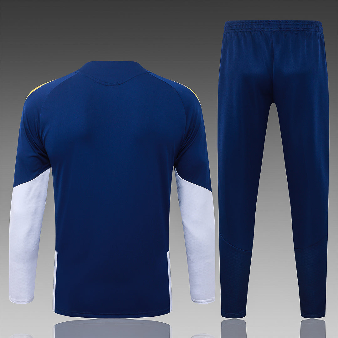 26/27 Real Madrid Royal Blue & White Tracksuit - Quarter Zip