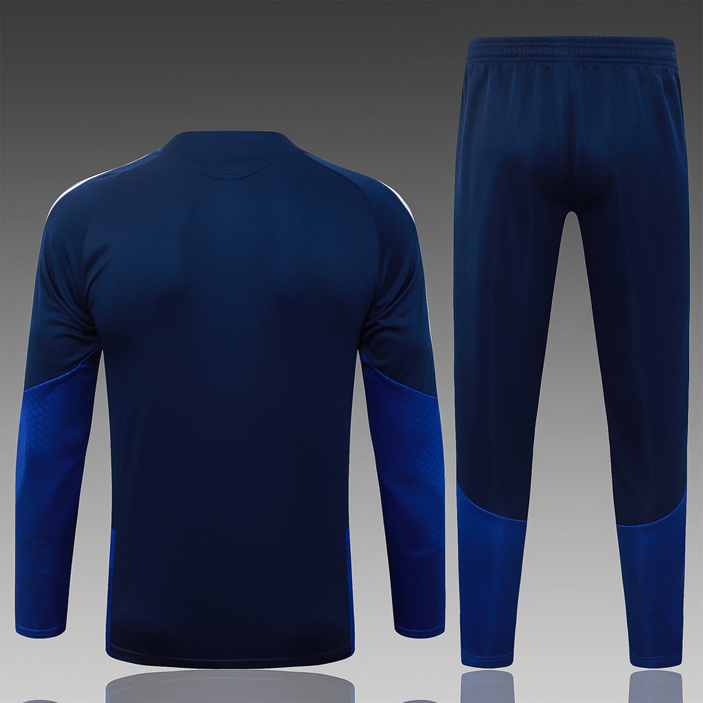 26/27 Boca Juniors Navy & Blue Tracksuit - Quarter Zip