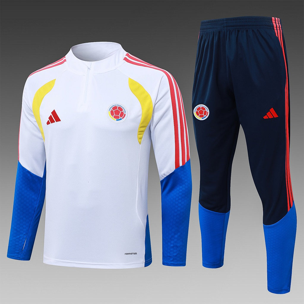 26/27 Colombia White Tracksuit - Quarter Zip