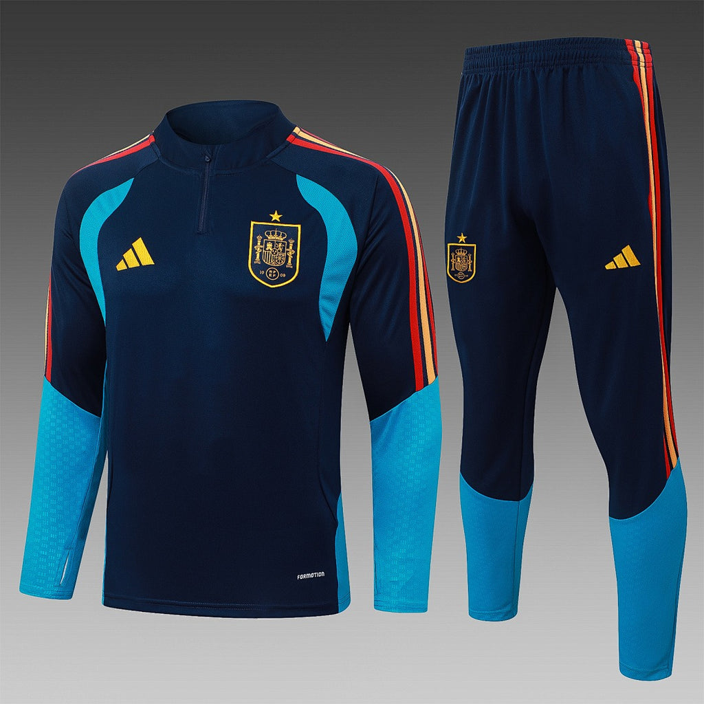 26/27 Spain Royal Blue Tracksuit - Quarter Zip
