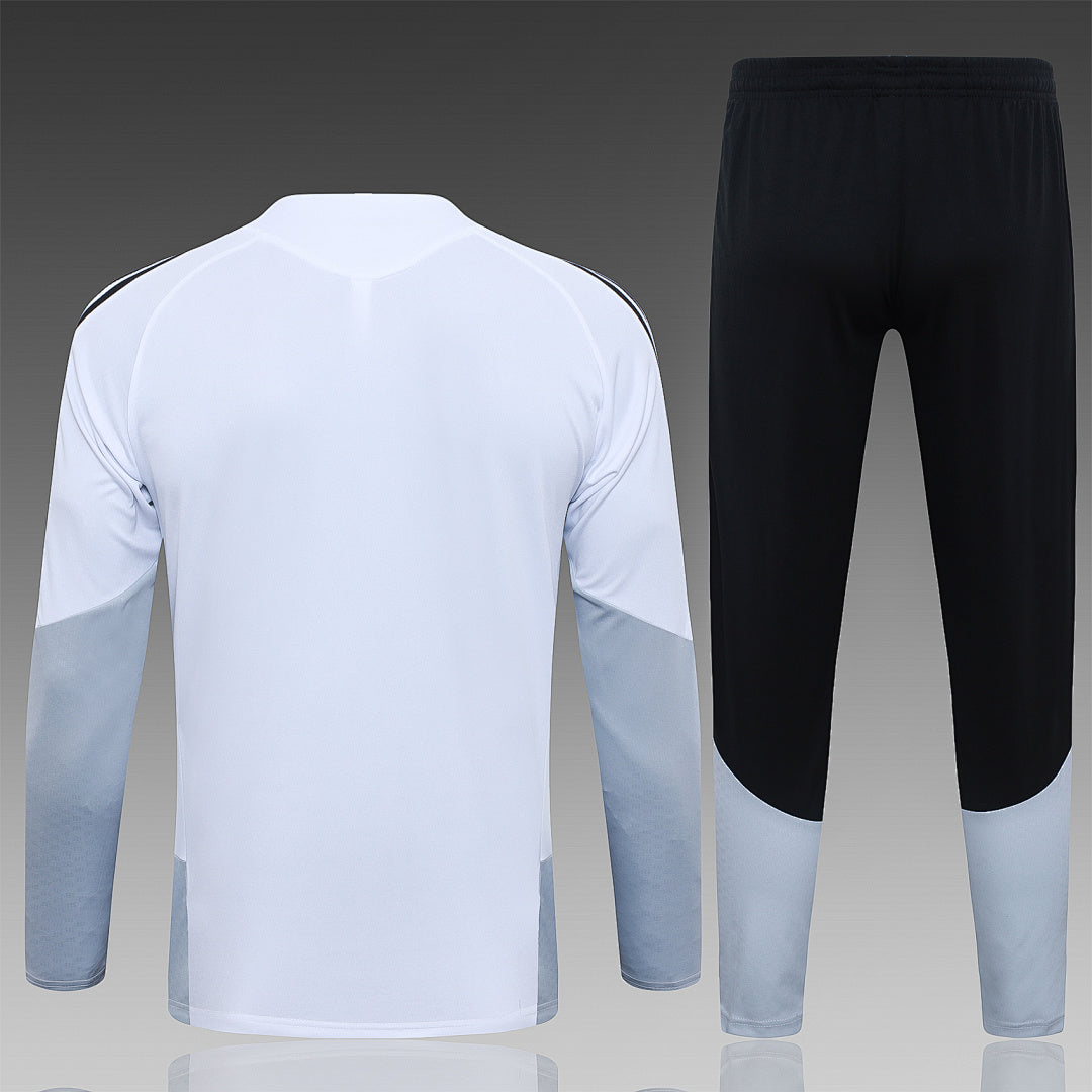 26/27 Real Madrid White Tracksuit - Quarter Zip