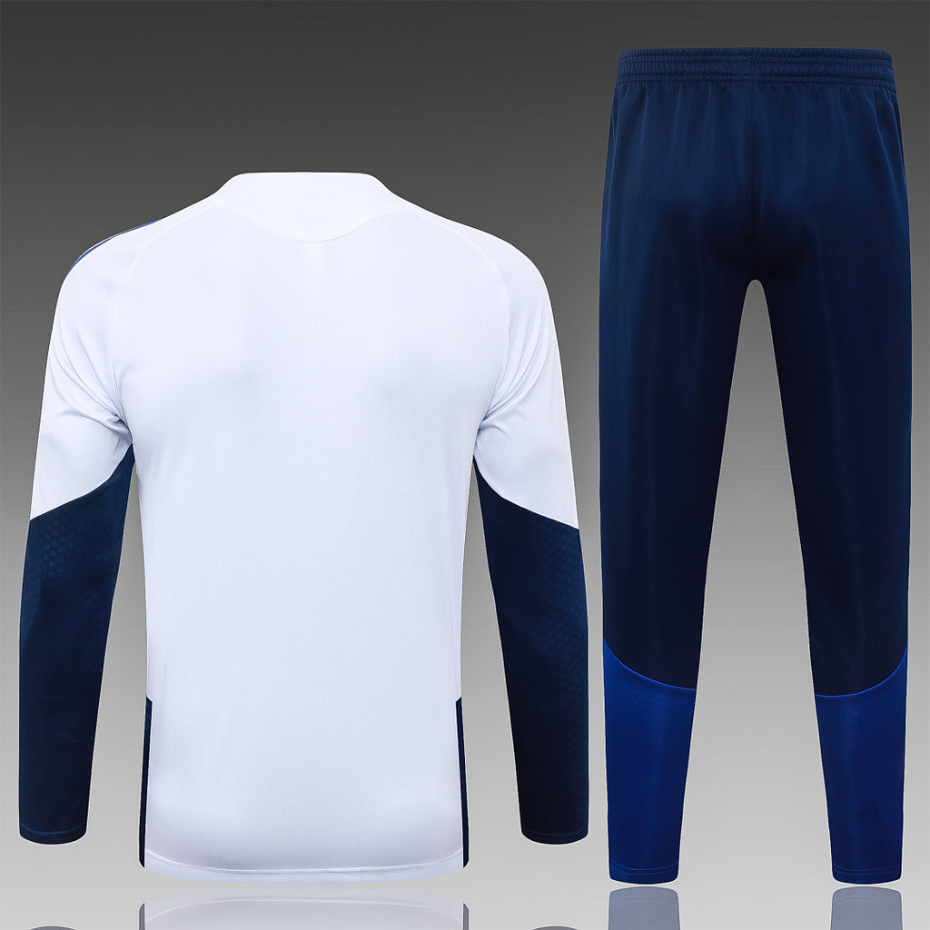 26/27 Boca Juniors White Tracksuit - Quarter Zip