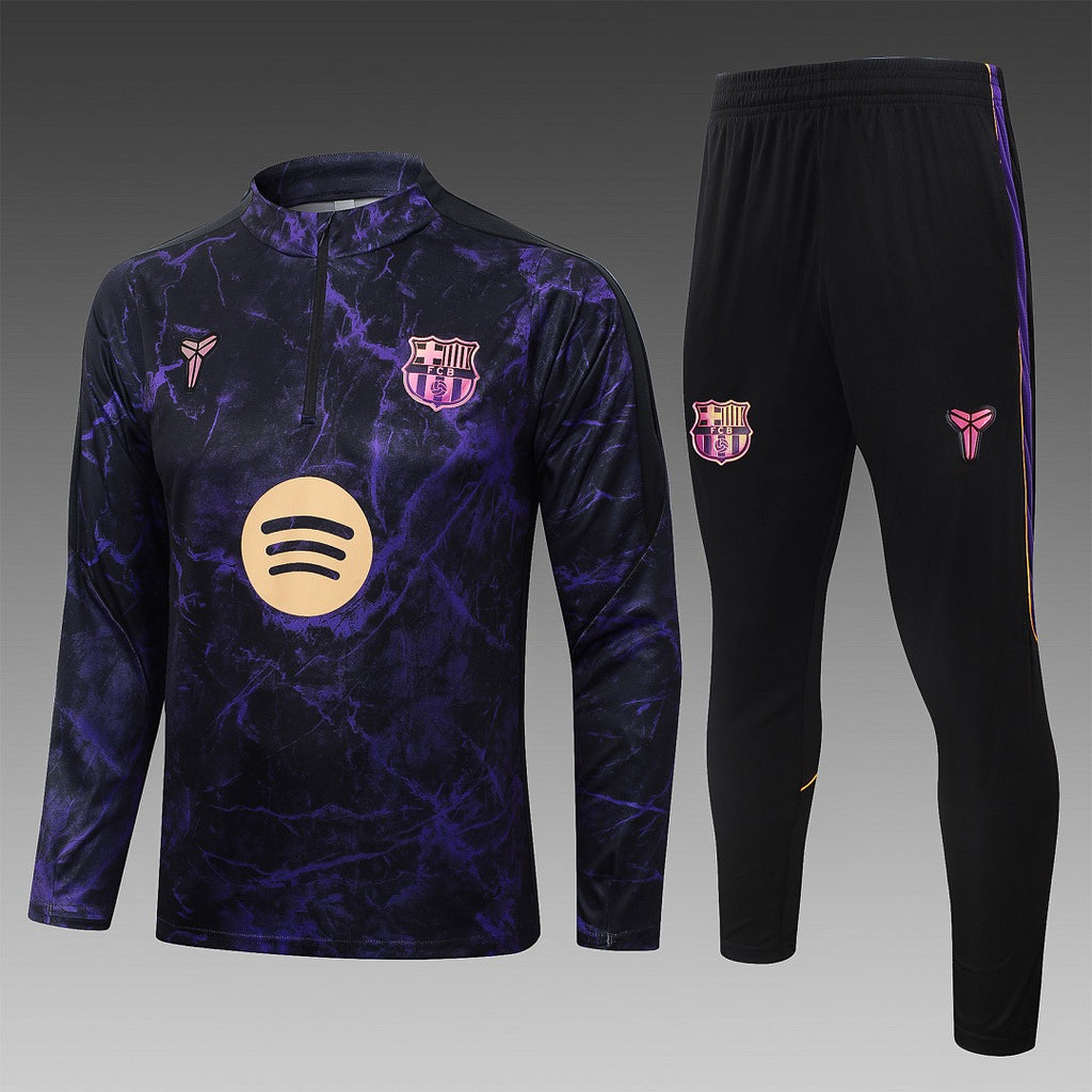 26/27 Barcelona Black/Purple Tracksuit - Quarter Zip