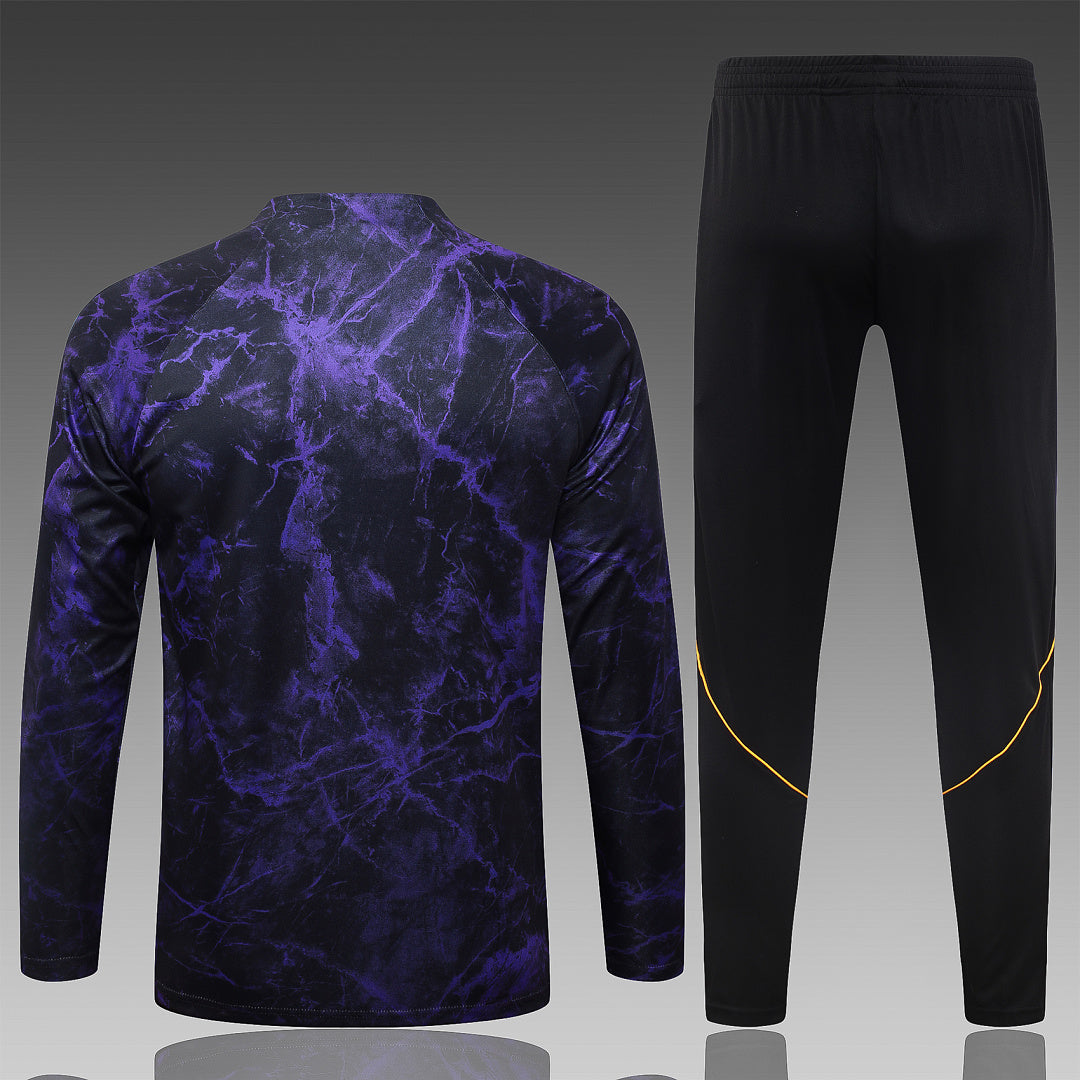 26/27 Barcelona Black/Purple Tracksuit - Quarter Zip