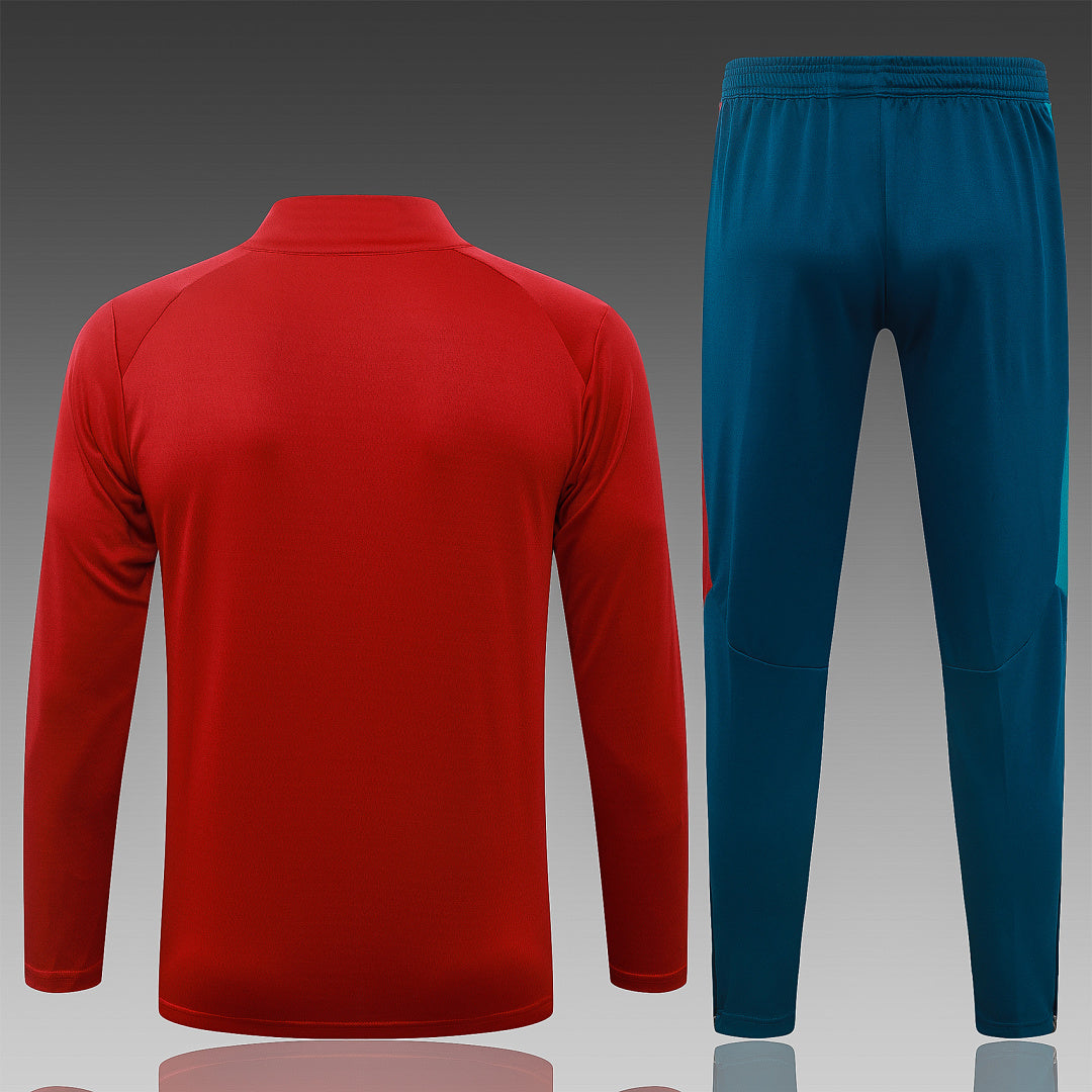 26/27 Portugal Red Tracksuit - Quarter Zip