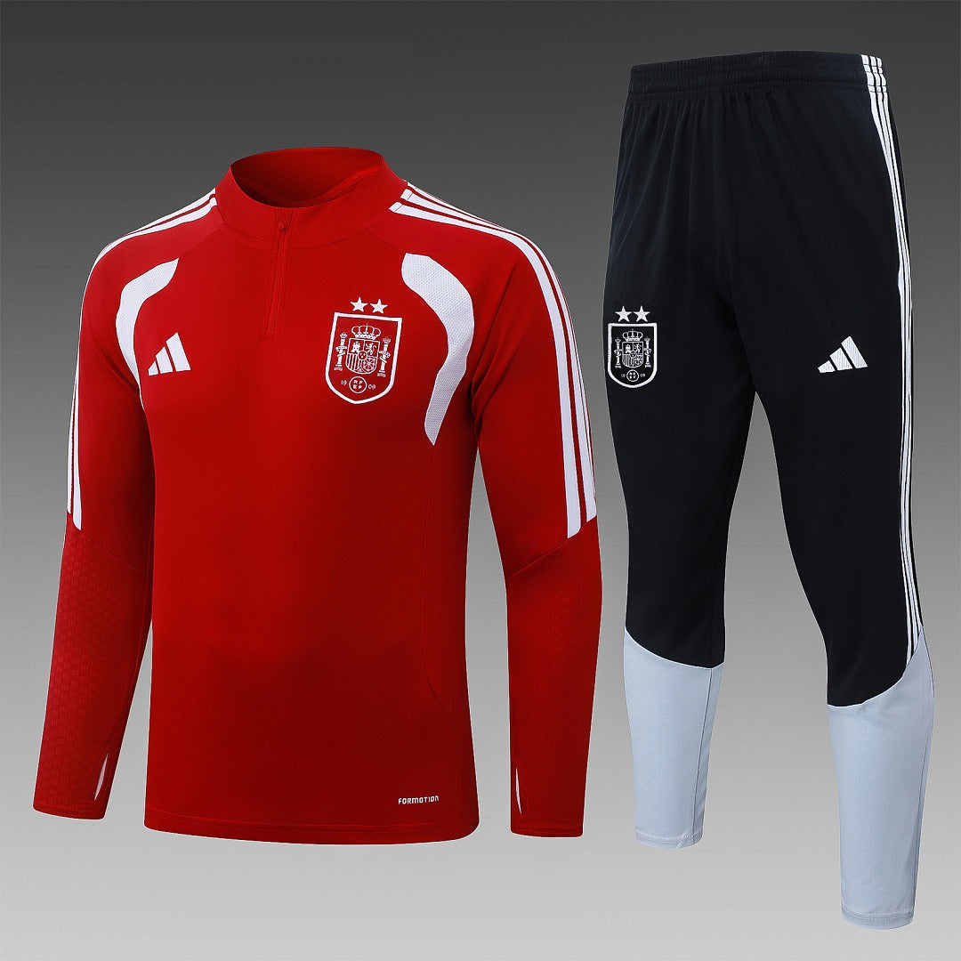 26/27 Spain Red 2-Star Tracksuit - Quarter Zip