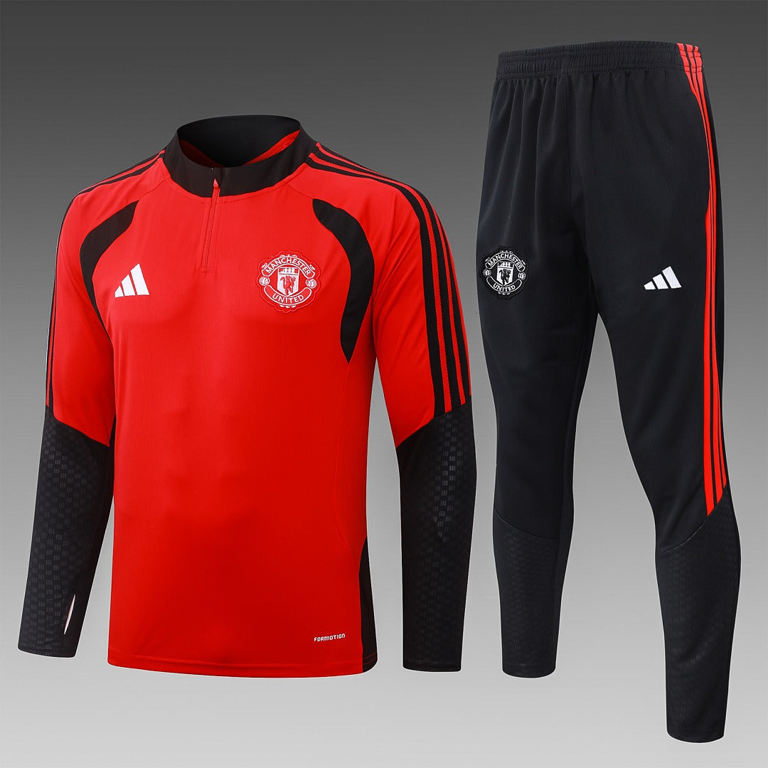 26/27 Manchester United Red Tracksuit - Quarter Zip