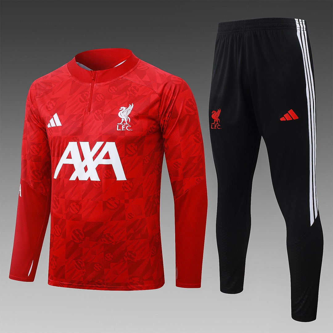 26/27 Liverpool Red Print Tracksuit - Quarter Zip