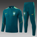 26/27 Brazil Dark Green Tracksuit - Quarter Zip