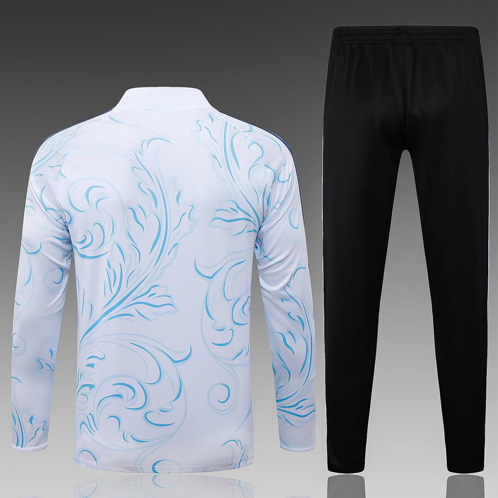 26/27 Argentina White Print Tracksuit - Quarter Zip
