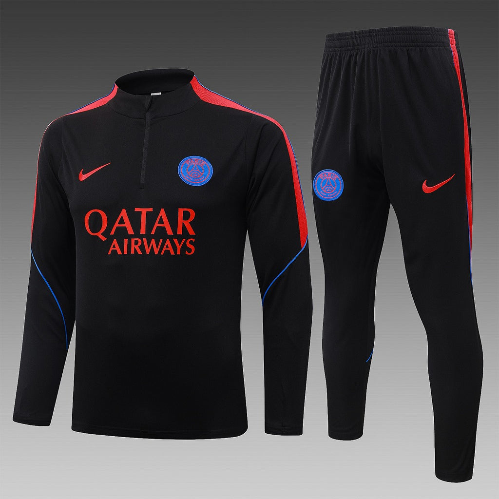 26/27 PSG Black & Red Tracksuit - Quarter Zip