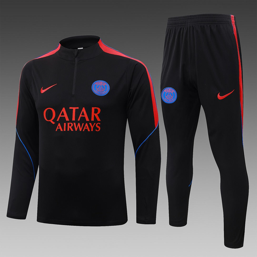 26/27 PSG Black & Red Tracksuit - Quarter Zip