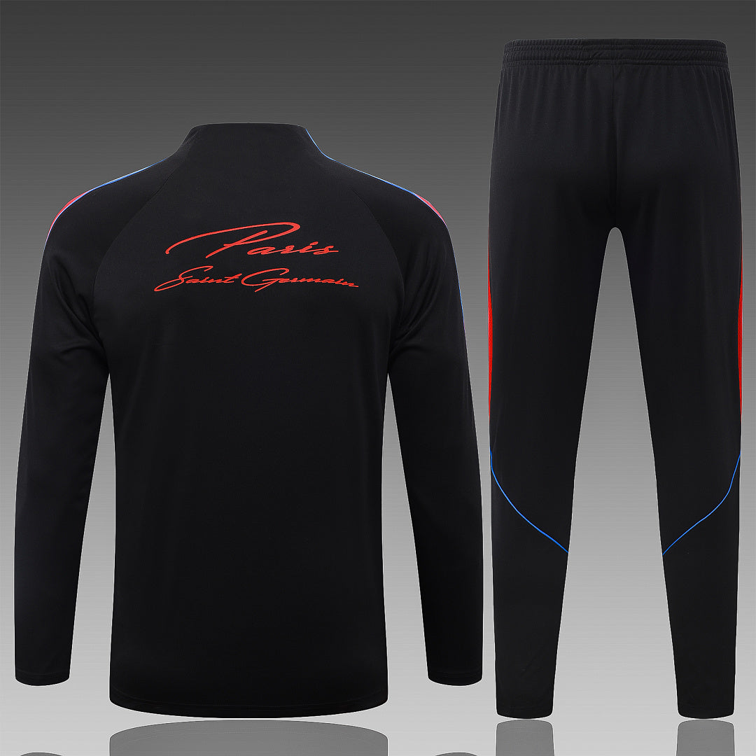 26/27 PSG Black & Red Tracksuit - Quarter Zip