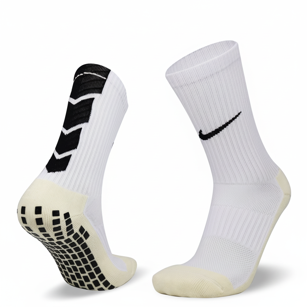 White Crew Socks - Text Removed
